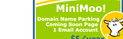 Mini Moo: Domain Name Parking, Coming Soon Page, 1 Email Account